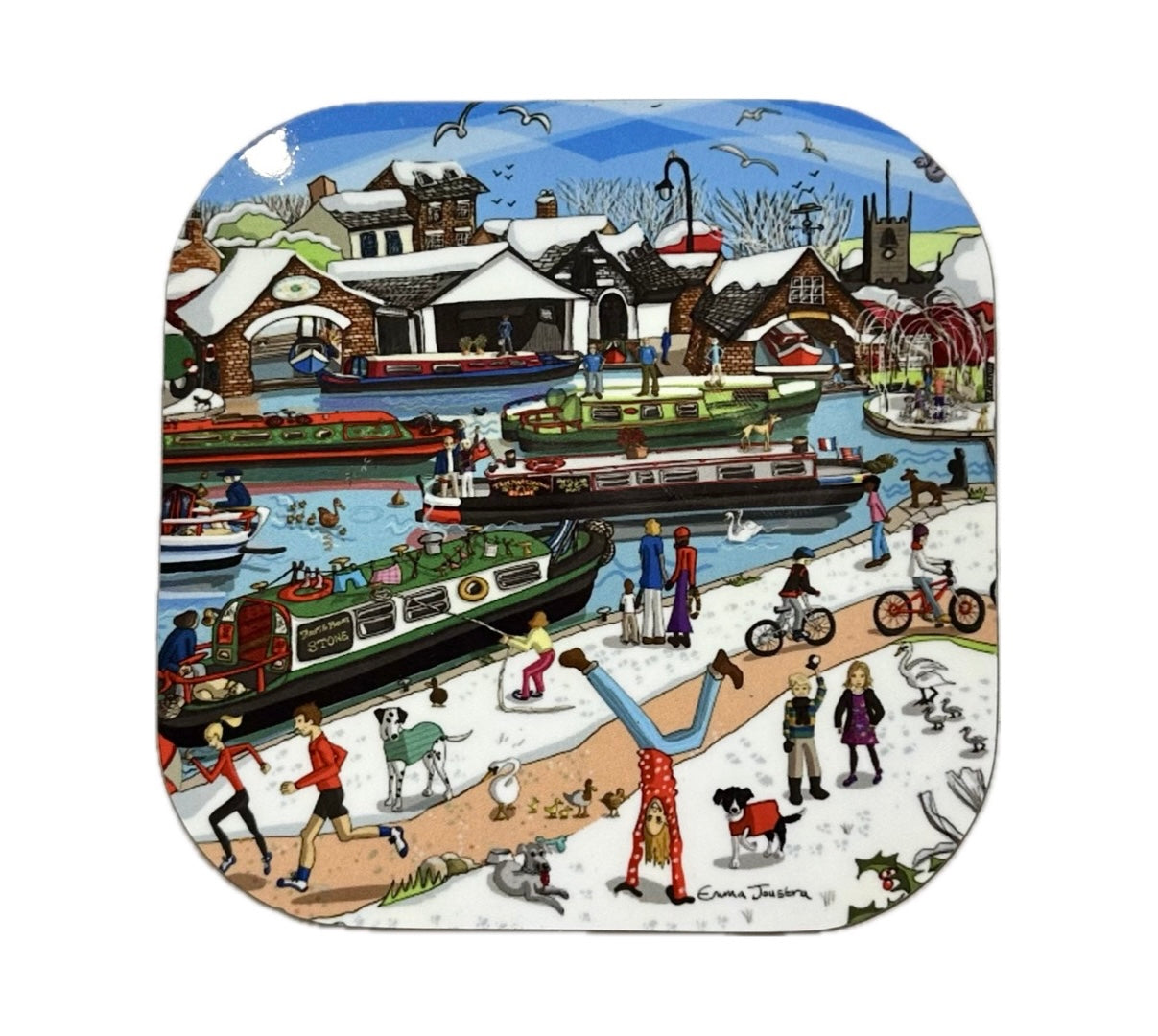 Emma Joustra Christmas at Stone Boatyard Coaster