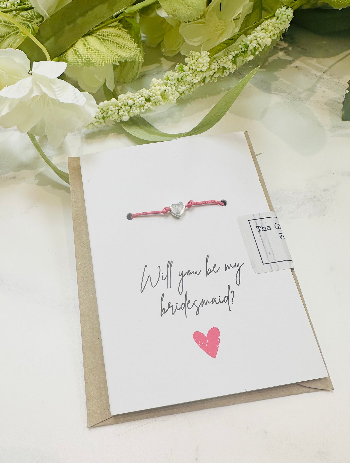 Will You Be My Bridesmaid? - Heart Pink Wish Bracelet