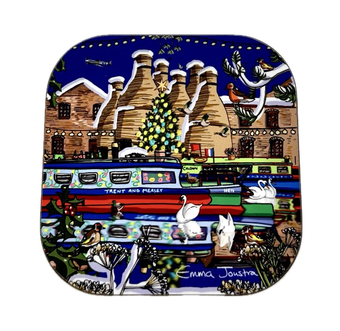 Emma Joustra Christmas Bottle Ovens & Joules Coaster