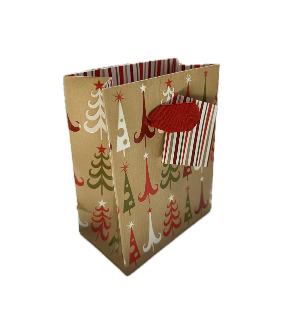 The Art File Mixed Christmas Tree Small Gift Bag
