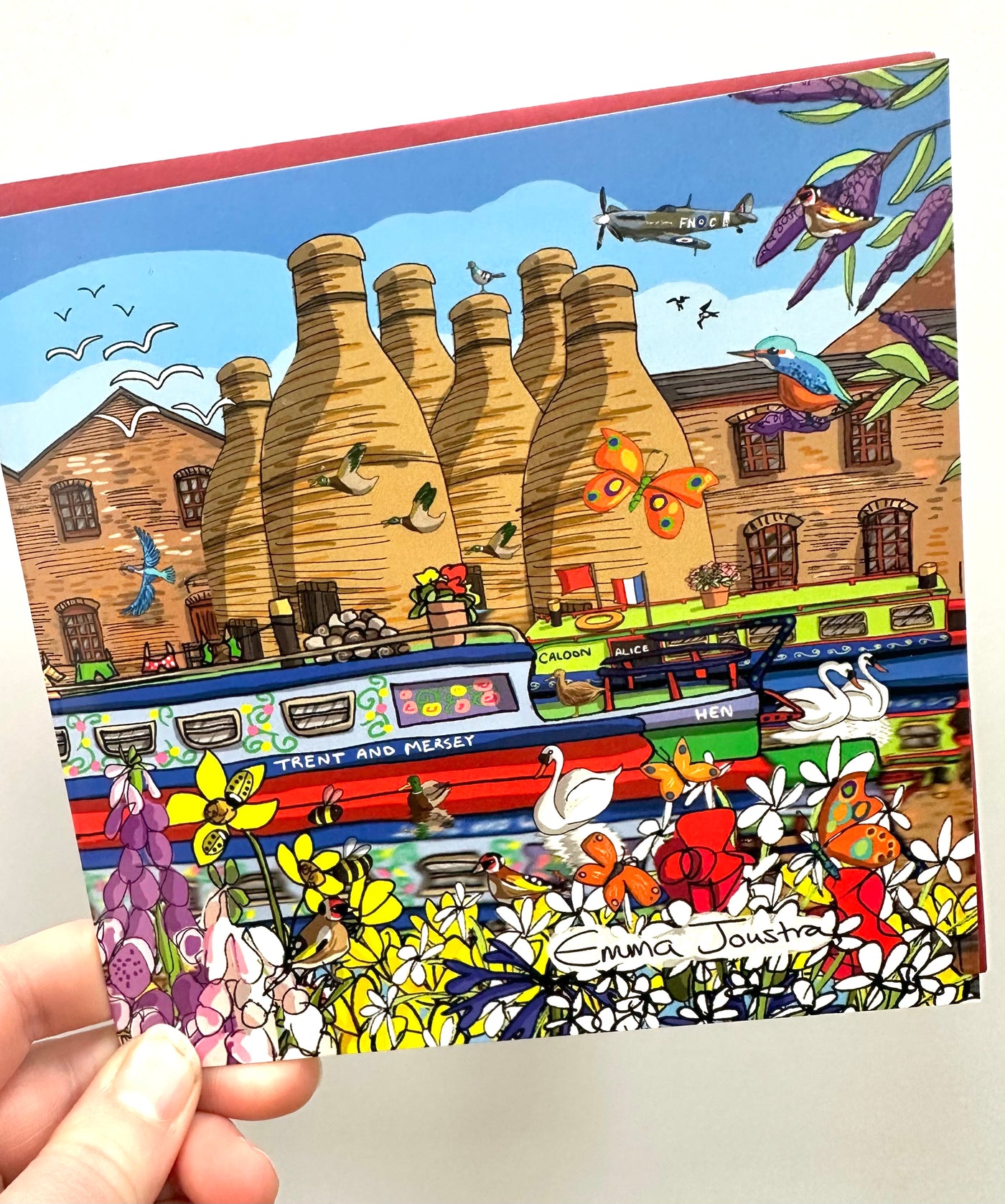 Emma Joustra Bottle Ovens Canal Blank Card