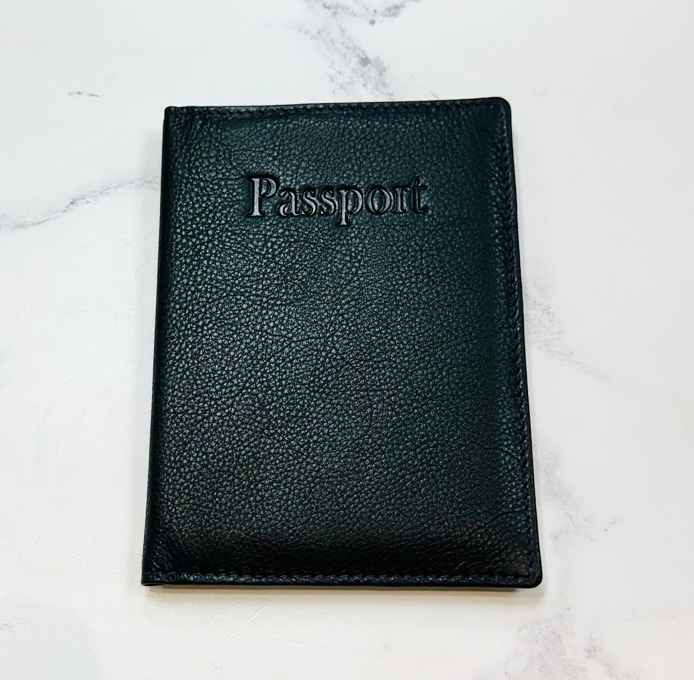 Mala Leather Passport Holder - Black