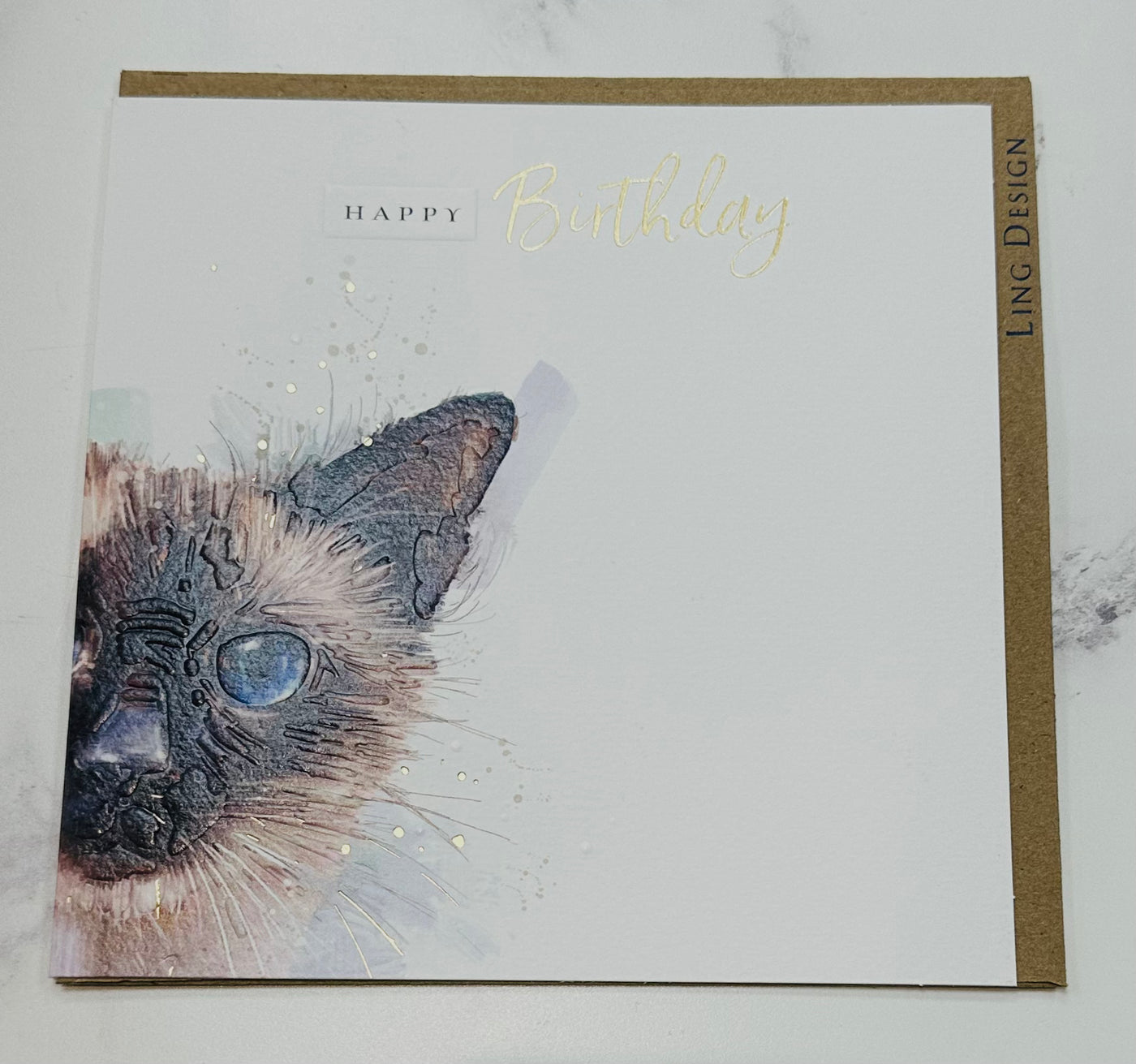 Cat Illustration Birthday Card - Ling Design