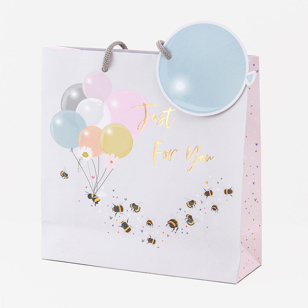 Belly Button Bee & Balloons Gift Bag - Medium