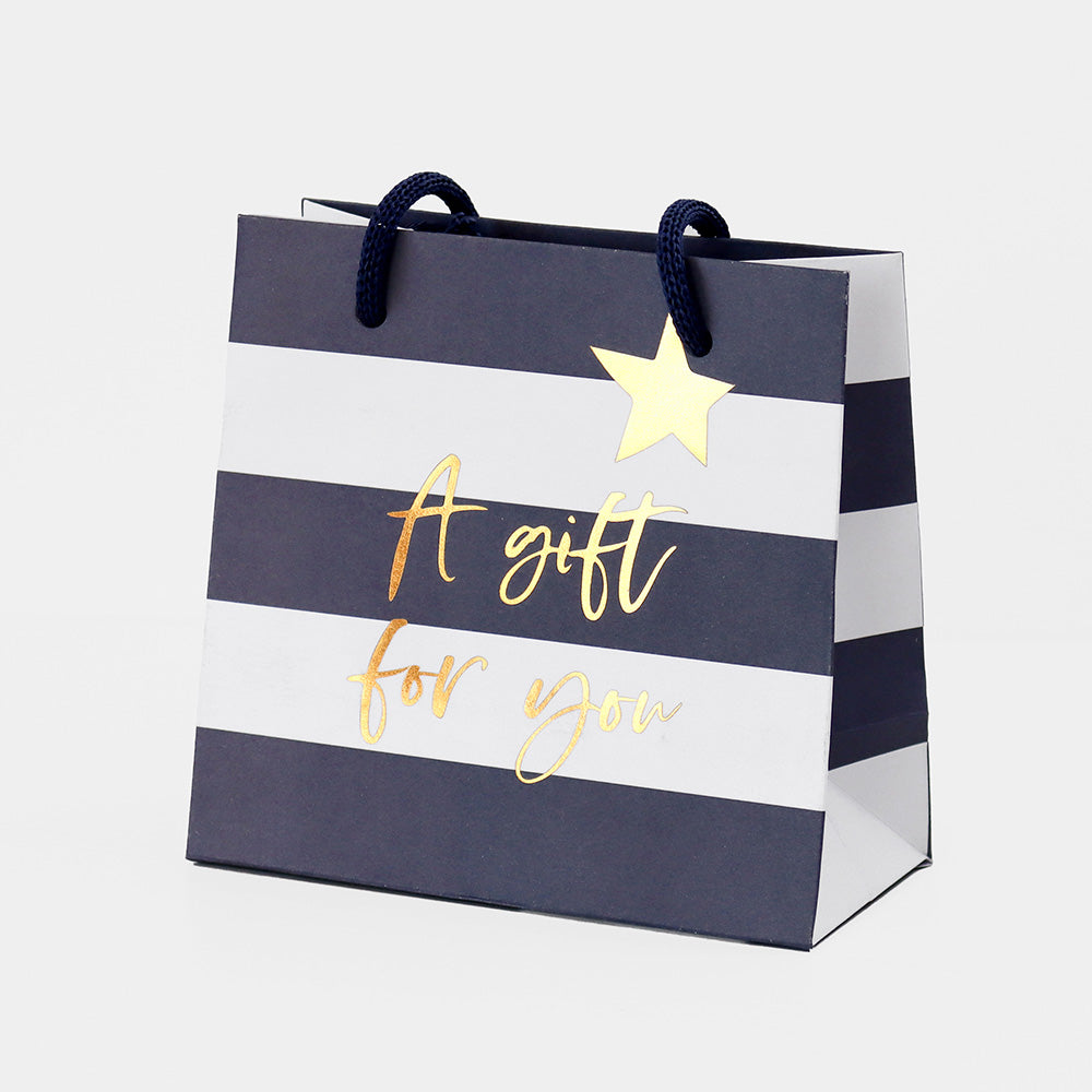 Belly Button Blue Stripe Gift Bag - Small