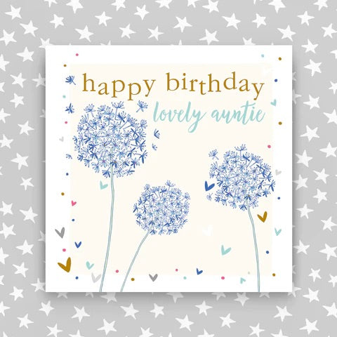 Molly Mae Lovely Auntie Dandelions Birthday Card