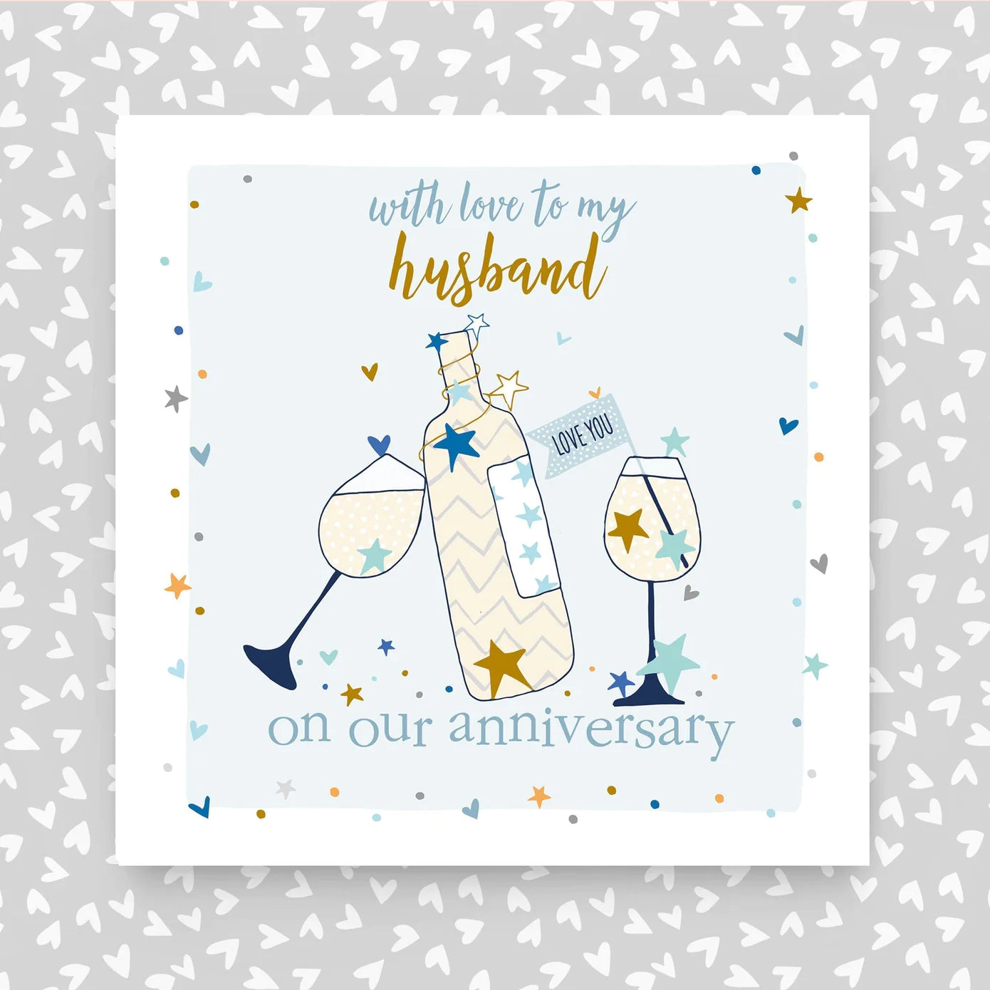 Molly Mae Husband on our Anniversary Fizz & Glasses Card