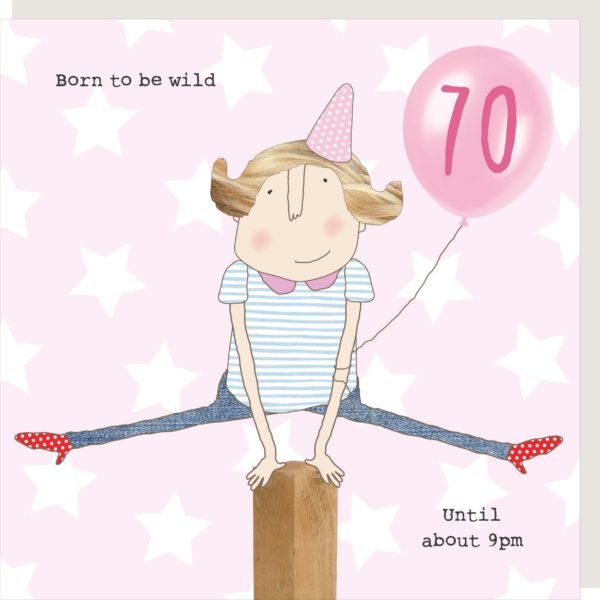 Rosie Made A Thing - Girl 70th Wild - Birthday Card