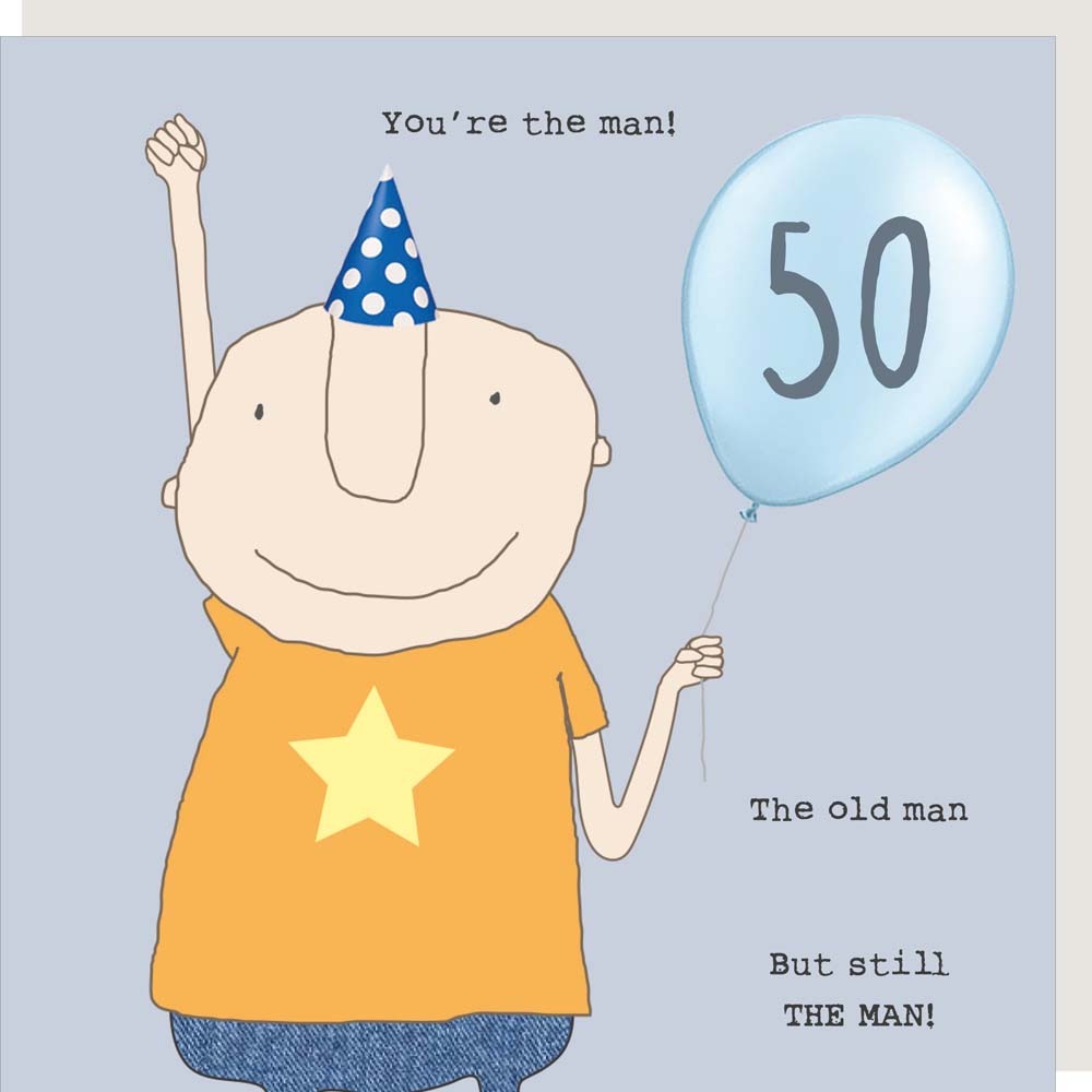 Rosie Made A Thing - Boy 50th The Man - Birthday Card