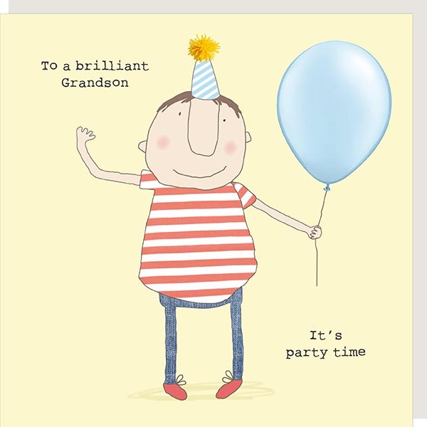 Rosie Made A Thing - Grandson Party Time - Blank Card