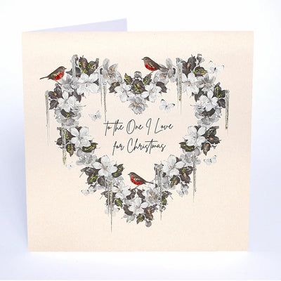 Five Dollar Shake -Heart Wreath To the One I Love for Christmas Card