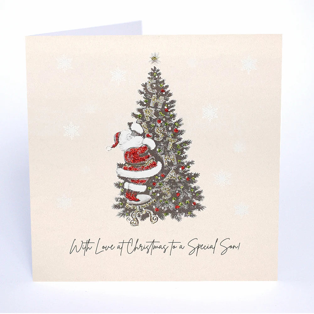 Five Dollar Shake -Special Son Santa Tree Christmas Card