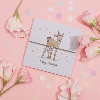 Letterbox Love Pave Cord Bracelet - Happy Birthday Bambi