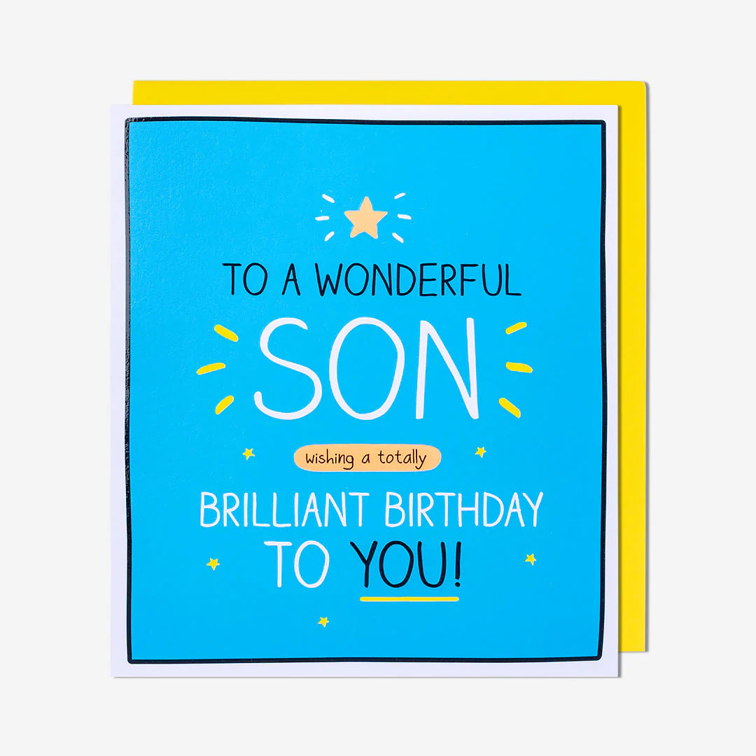 To A Wonderful Son Birthday Card- Pigment