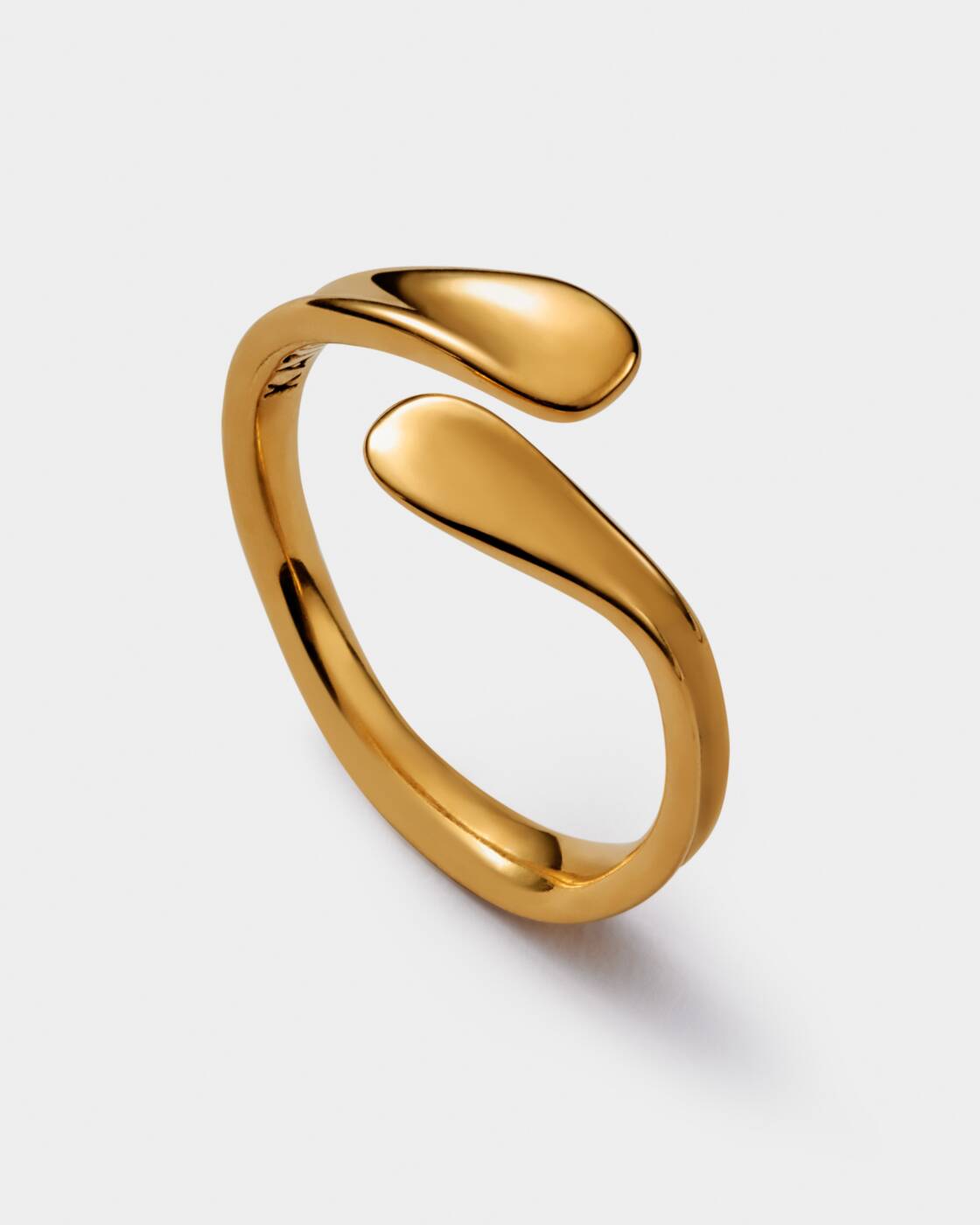 Katie Loxton Waterproof Jewellery -  Molten Luxe Wrap- Gold Ring - Adjustable