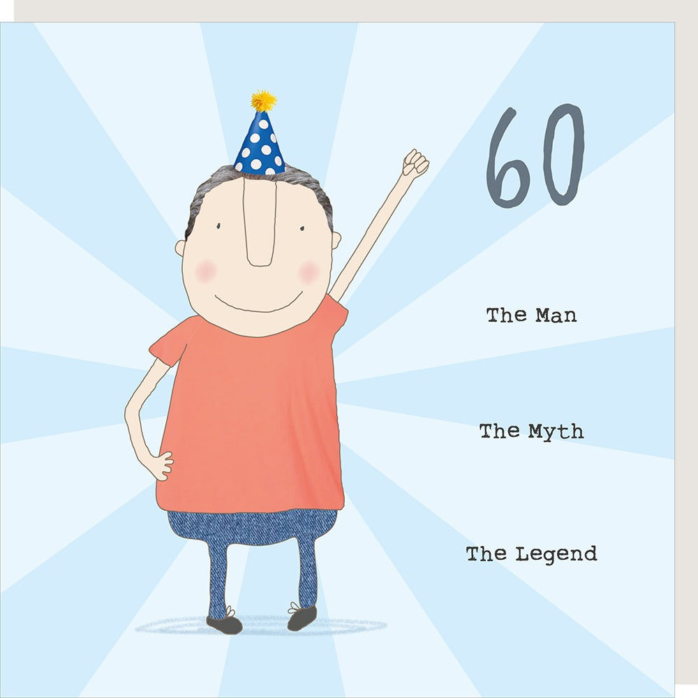 Rosie Made A Thing - Boy 60 Myth - Blank Card