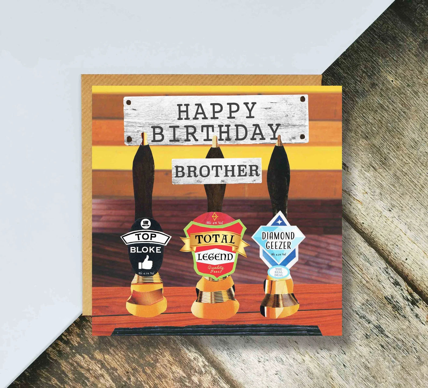 Flying Teaspoons Happy Birthday Brother Card