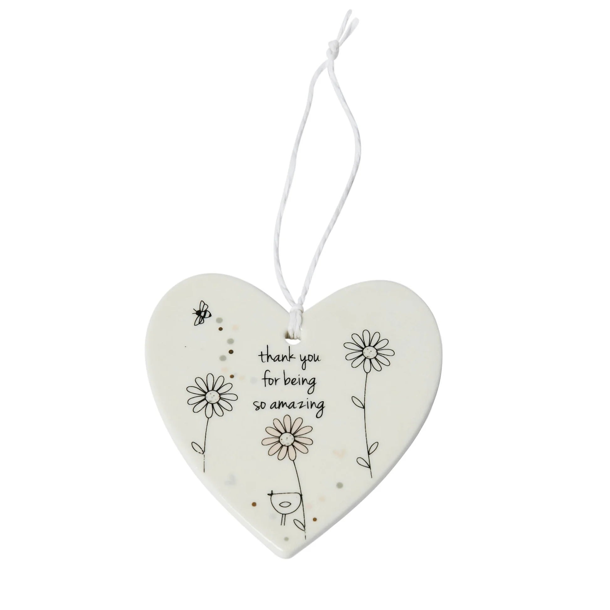 Belly Button Signature Hanging Heart Decoration - Thank You For Being So Amazing