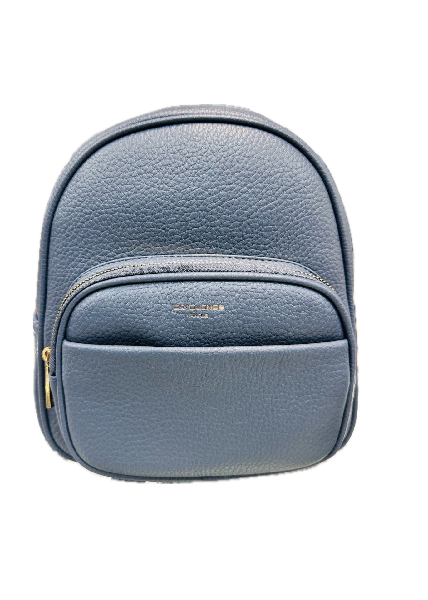 David Jones Small Rounded Top Backpack - Dark Blue/Gold Fittings (7000-2)