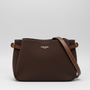David Jones - (CM8588) Gathered Sides Small Crossbody Bag with Buckle Detail - Sandalwood Brown/Tan