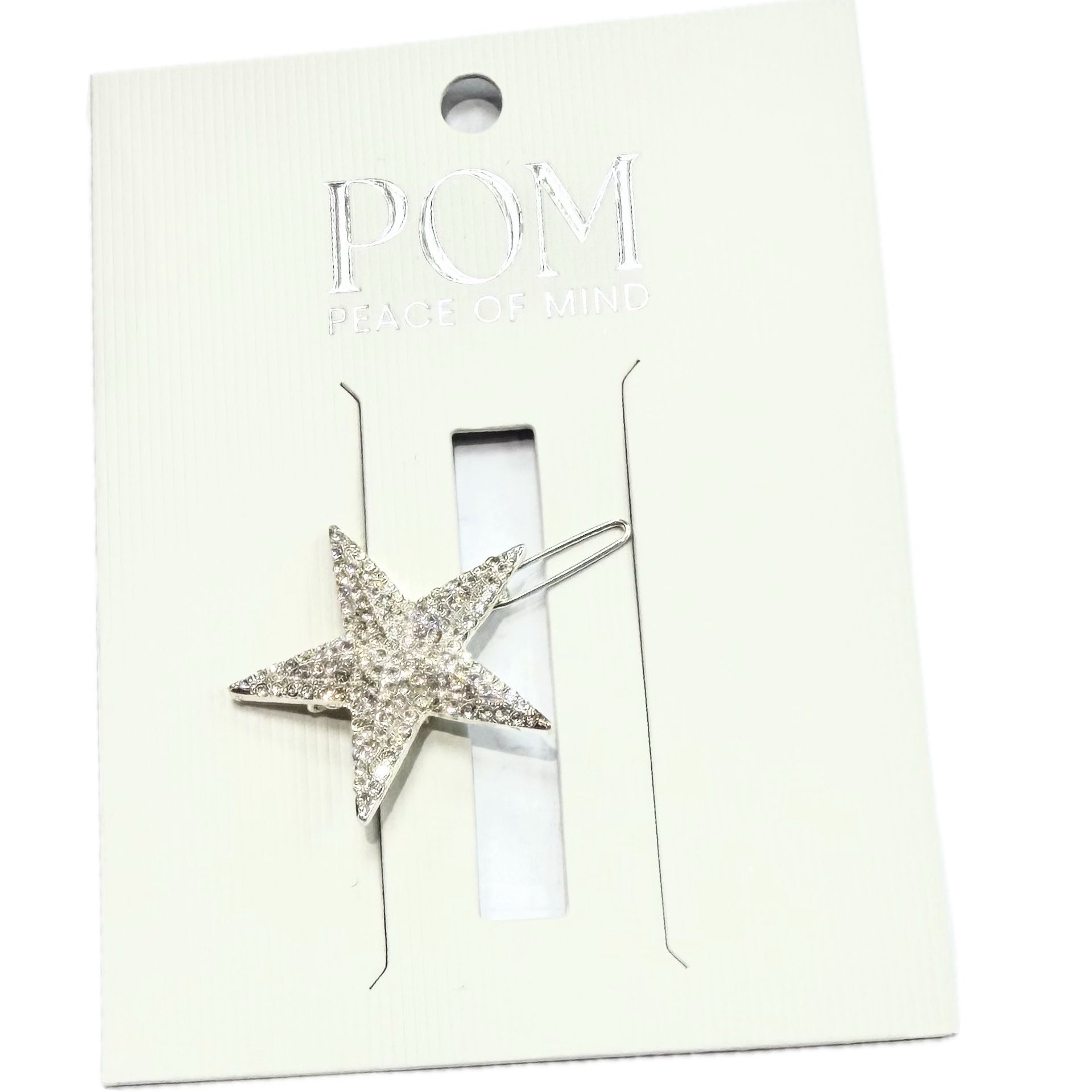 POM - Sparkly Silver Star - Decorative Hair Clip