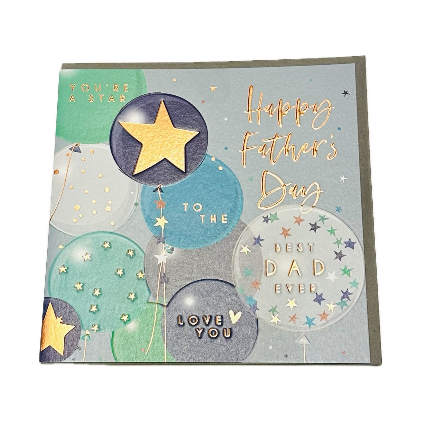 Belly Button Happy Fathers Day Best Dad Ever Balloons Card