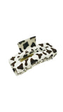 Park Lane Claw Clip Hair Accessory - Chocolate Brown Cow Print