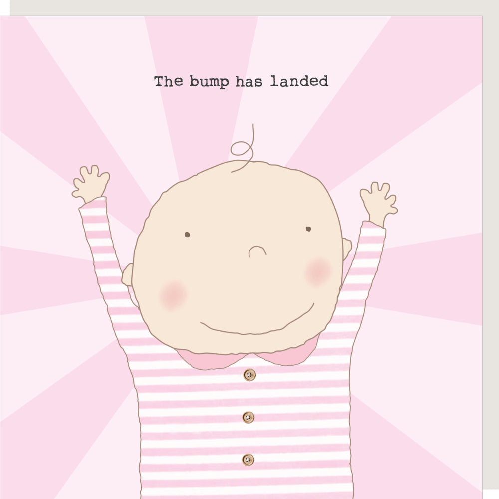 Rosie Made A Thing - Girl Bump Has Landed  - Blank Card