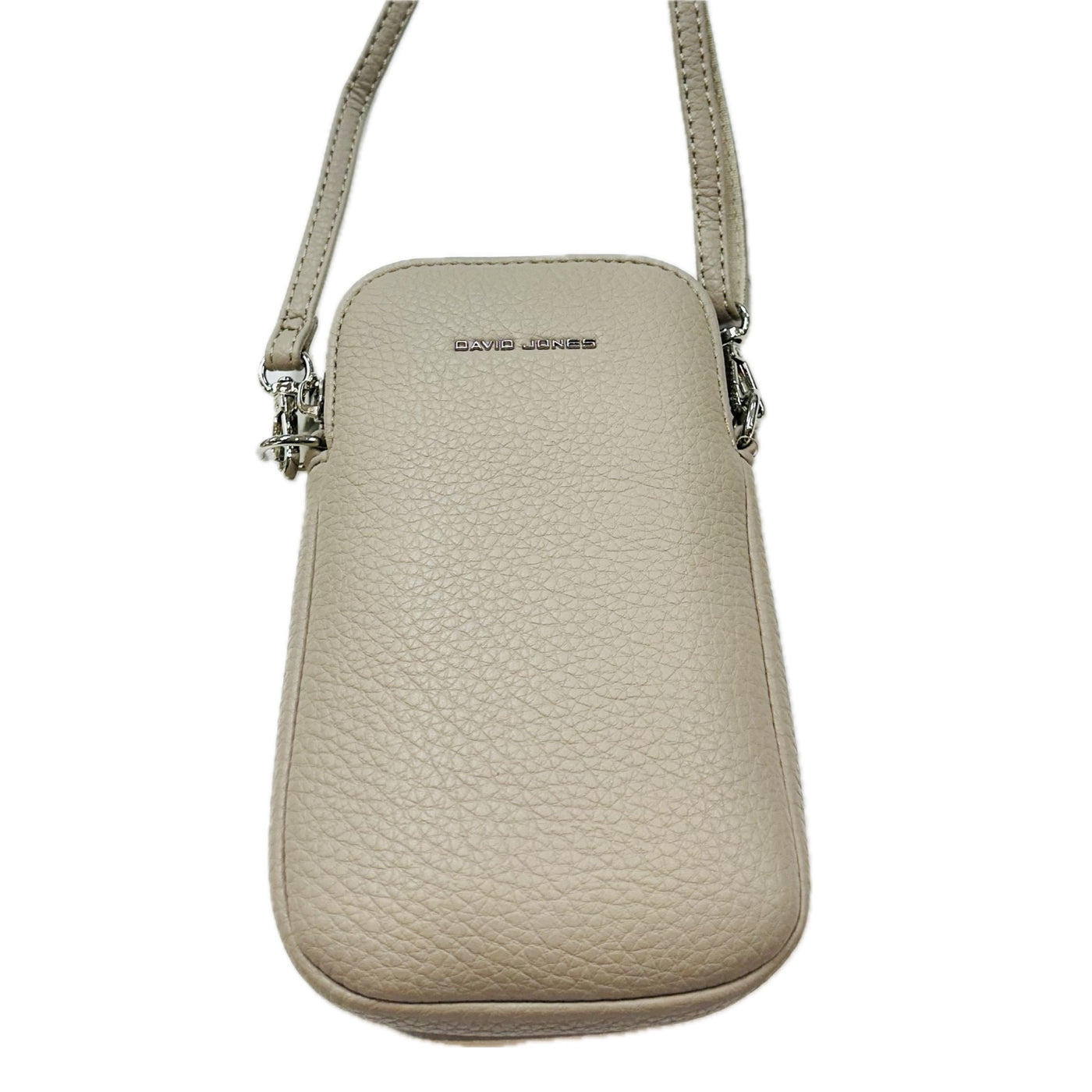 David Jones Phone Crossbody Handbag - Gravel (Silver fittings)