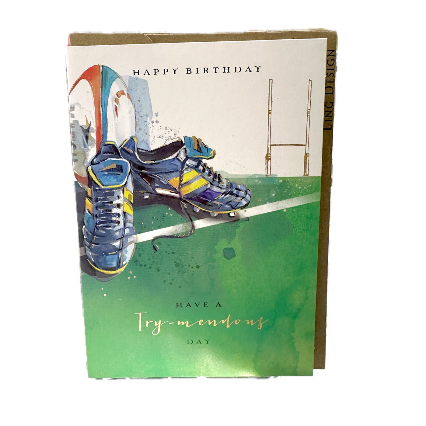 Happy Birthday Rugby Try-Mendous Day Card - Ling Design