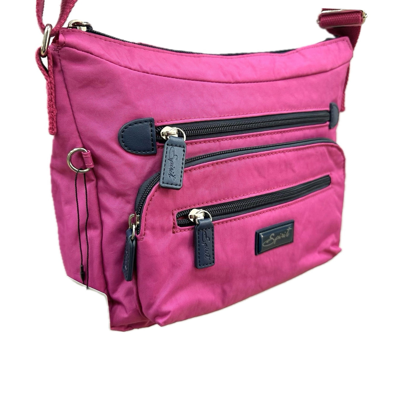 Spirit (5054) Lightweight Messenger Style Crossbody Handbag - Fuchsia/Navy