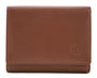 Mala Leather - Origin Plain Leather Tri-Fold Small Compact Purse (3697 5) - Tan