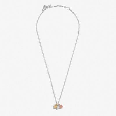 Joma Jewellery -Trio Hearts - Mixed Metals Hearts Mini Charms Necklace