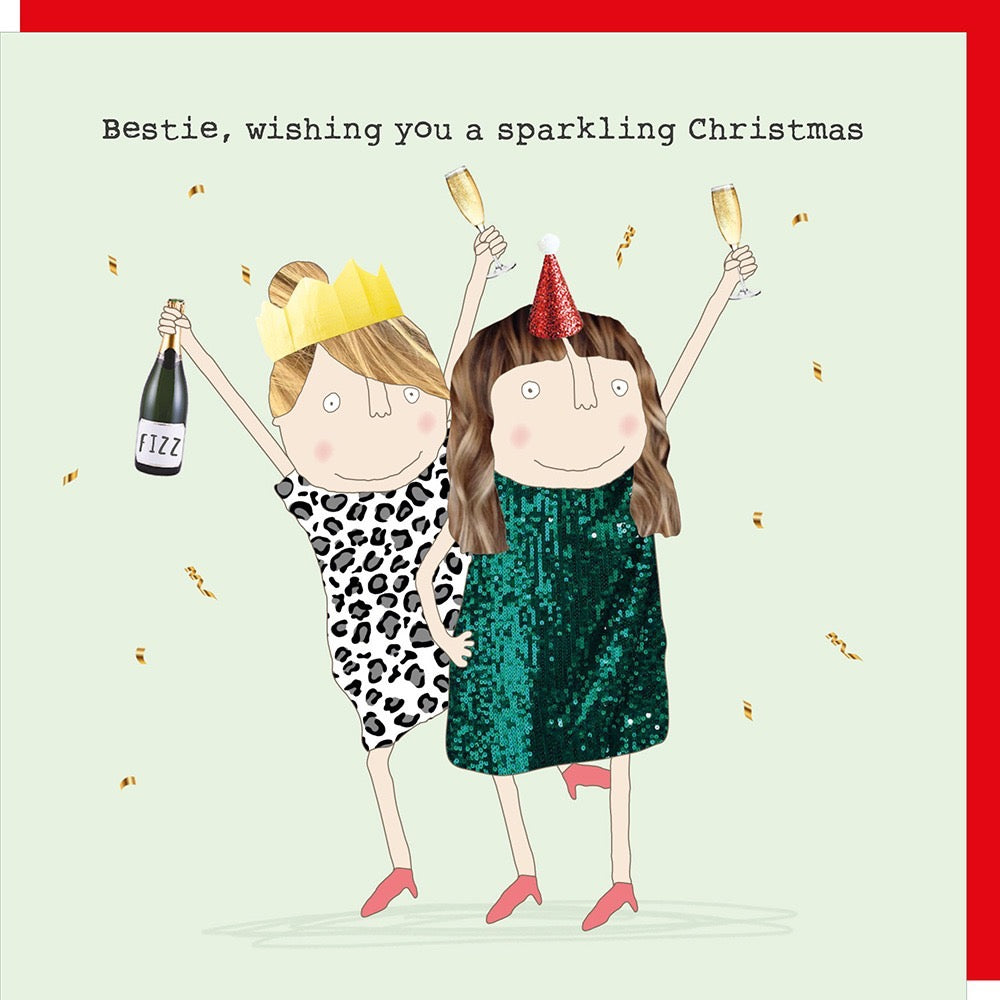 Rosie Made A Thing - Bestie Sparkling - Blank Christmas Card