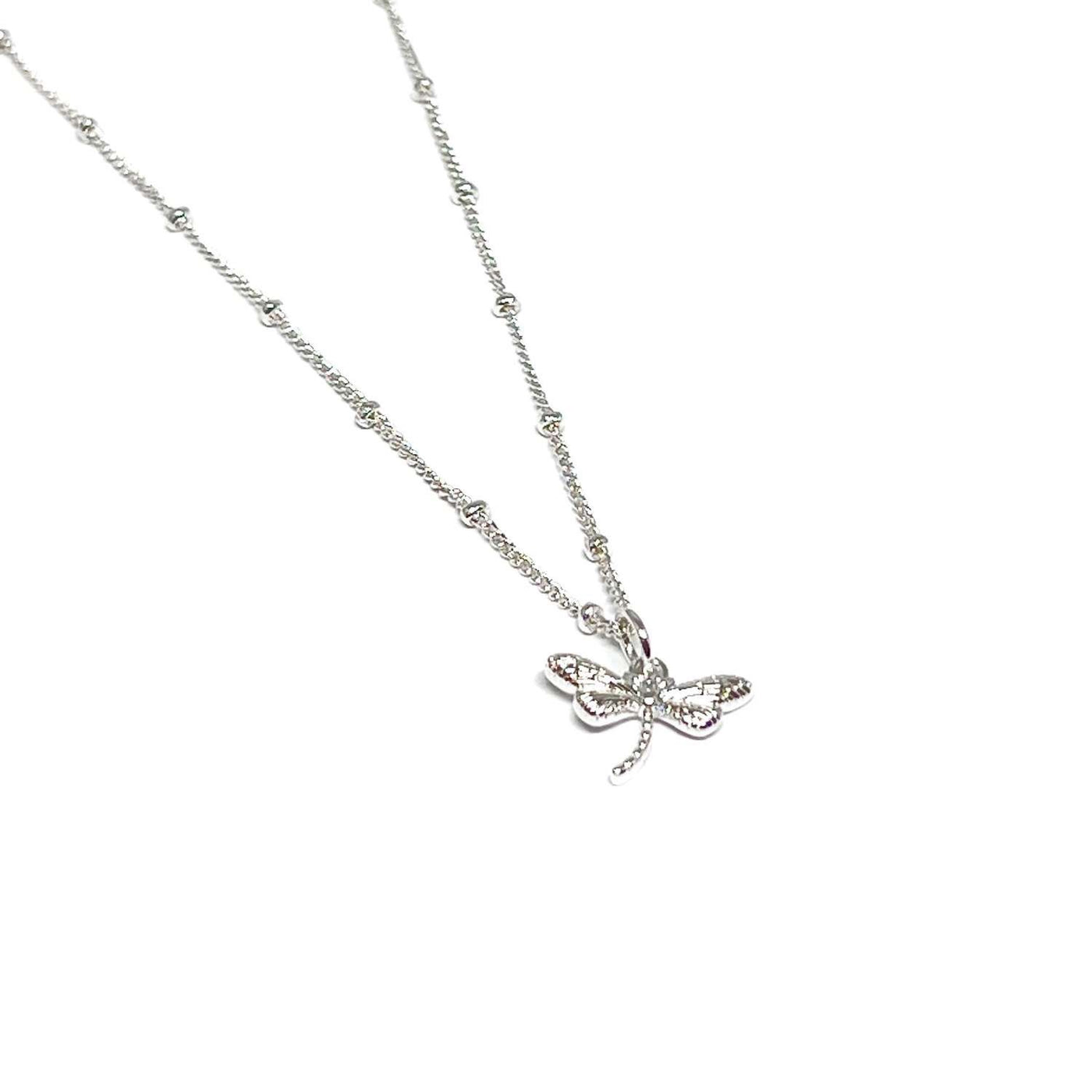 Sierra Dragonfly Necklace - Silver - Clementine Jewellery