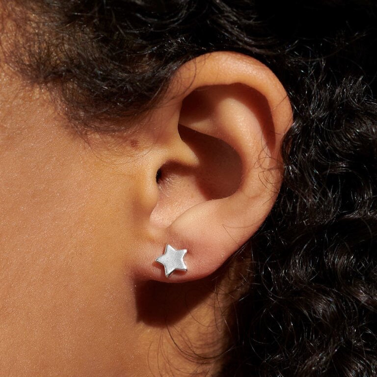 Joma Jewellery Mini Charms Silver Star Stud Earrings