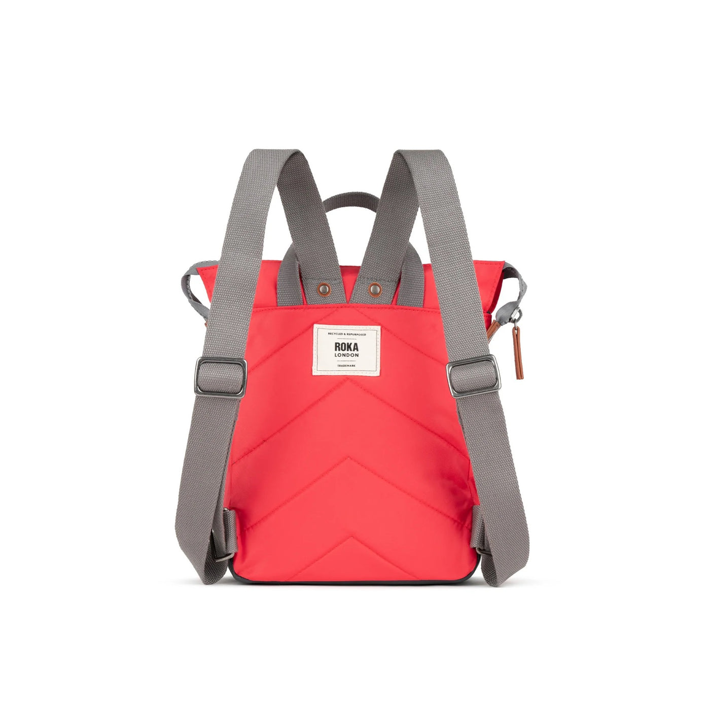 Roka Bantry B SMALL Backpack-Sustainable Nylon - Poppy (Coral Red)