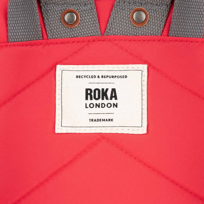 Roka Bantry B SMALL Backpack-Sustainable Nylon - Poppy (Coral Red)