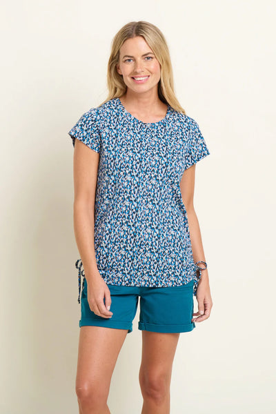 Brakeburn Women's Brushed Camo T-Shirt - Blue
