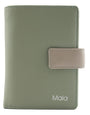 Mala Leather Kora Tab Medium Leather Tri-Fold Purse (3701 45) - Green