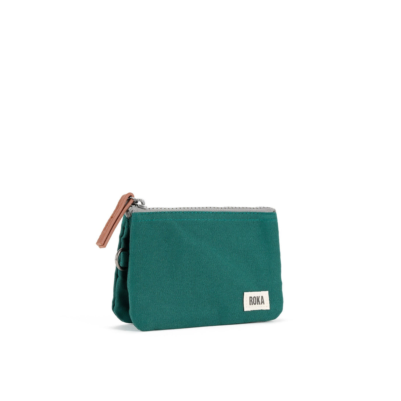 Roka Carnaby Small Wallet - Recycled Canvas - Teal