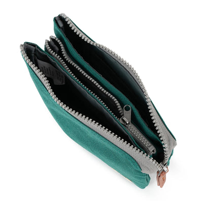 Roka Carnaby Small Wallet - Recycled Canvas - Teal