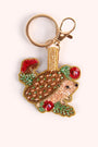 Powder Hedgehog Beaded Keyring