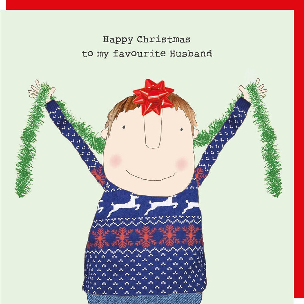 Rosie Made A Thing - Husband Christmas Favourite- Blank Christmas Card