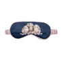 'Woodlanders' Owl & Woodland Animal Luxury Eye Mask - Navy - Wrendale Designs