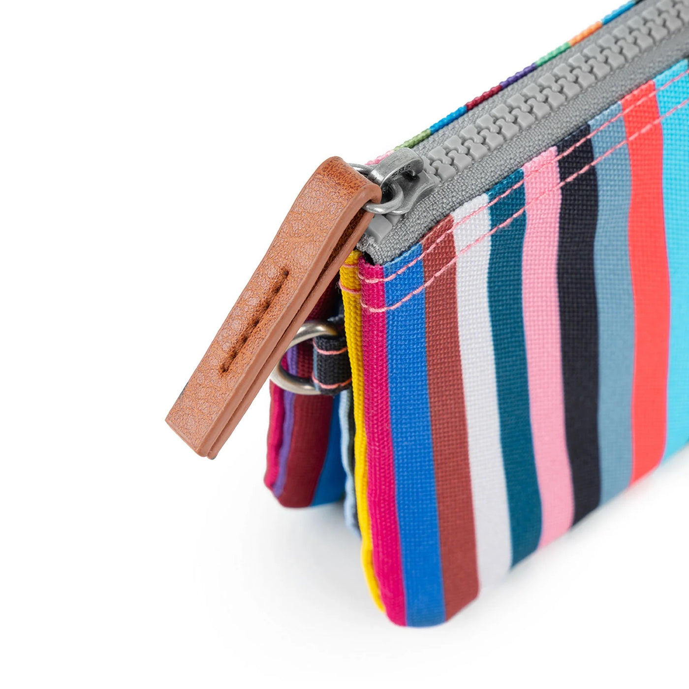 Roka Carnaby Small Wallet - Recycled Canvas - Multi Stripe