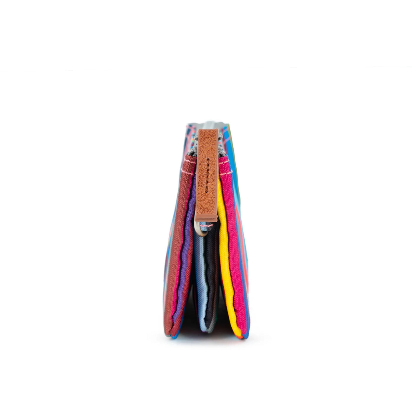 Roka Carnaby Small Wallet - Recycled Canvas - Multi Stripe