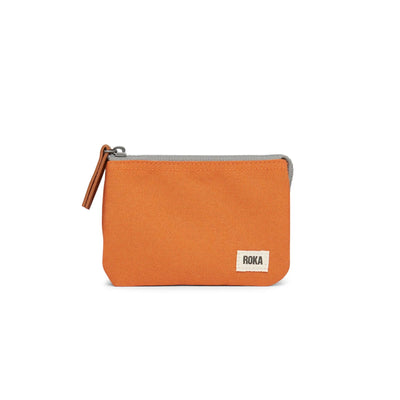 Roka Carnaby Small Wallet - Recycled Canvas - Atomic Orange