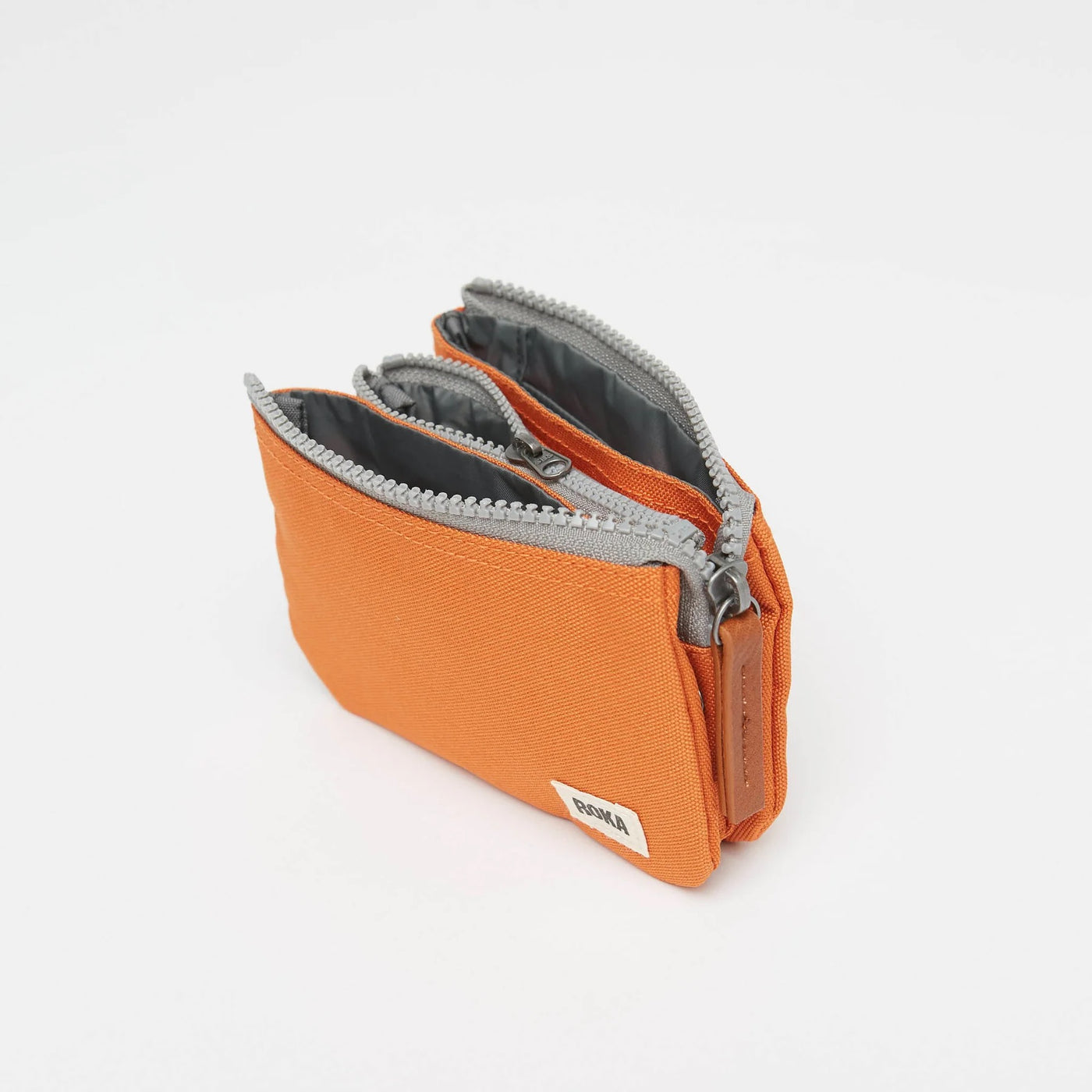 Roka Carnaby Small Wallet - Recycled Canvas - Atomic Orange