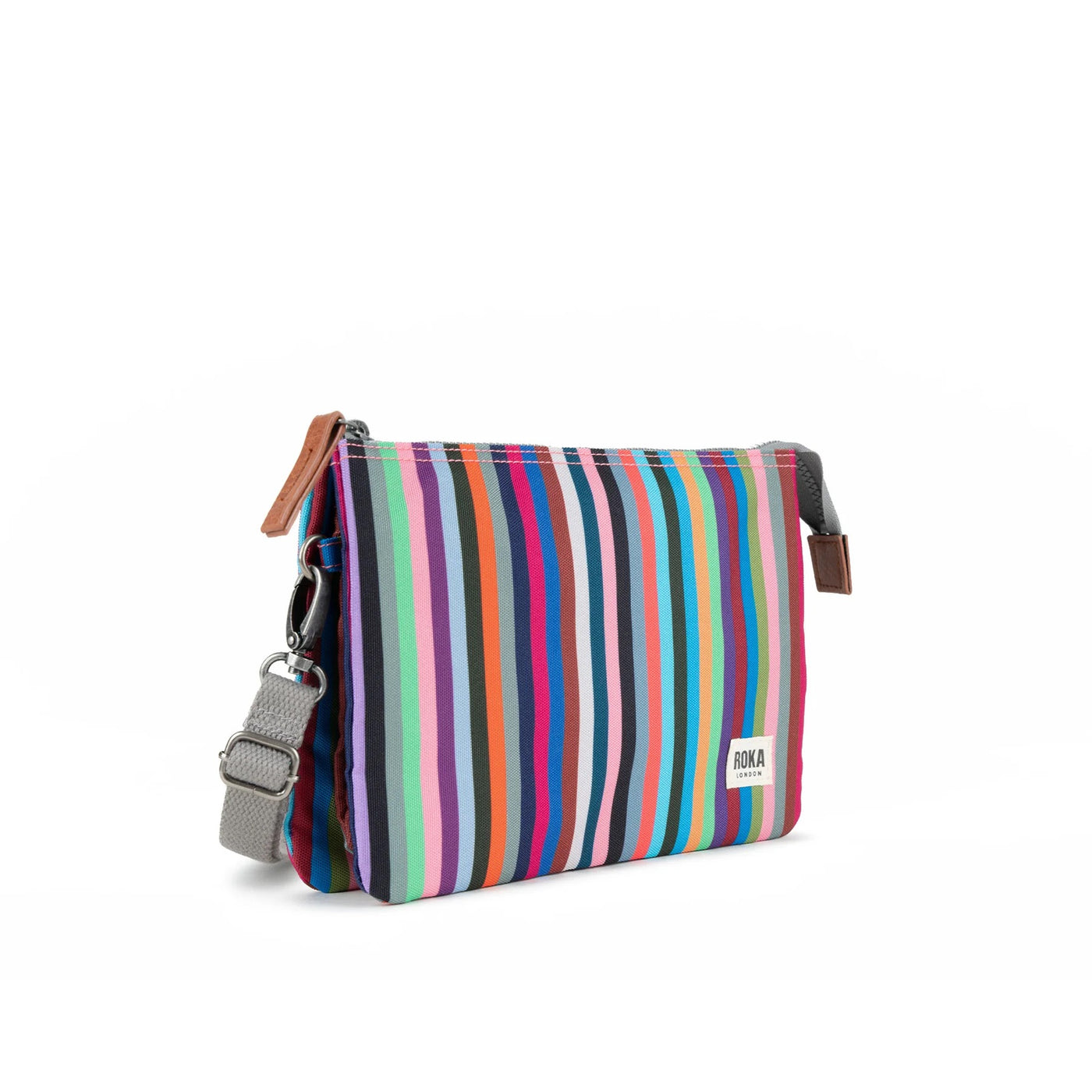 Roka Carnaby XL Crossbody-Recycled Canvas - Multi Stripe